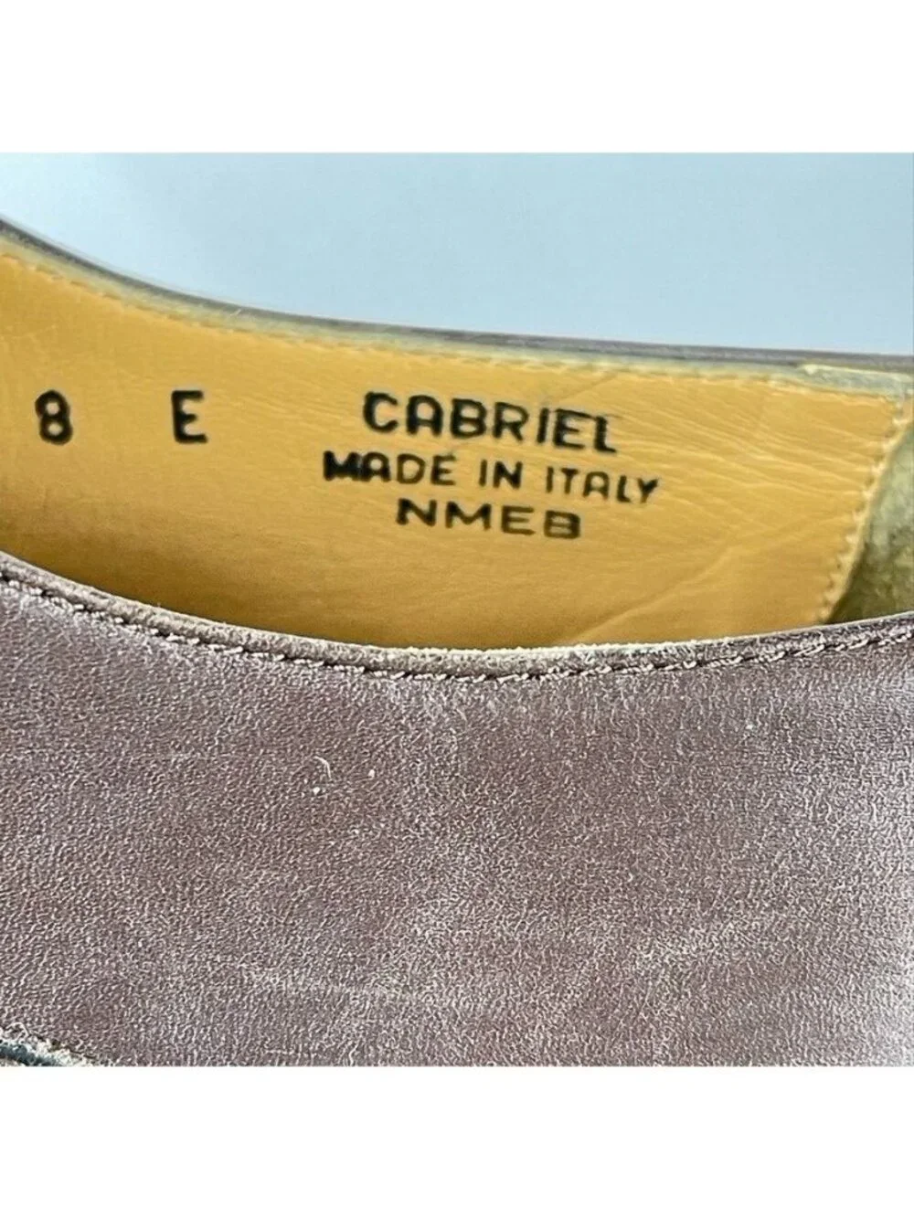 Bally Gabriel Brown Leather Derby Shoes Mens Size 8 E Made In Italy
